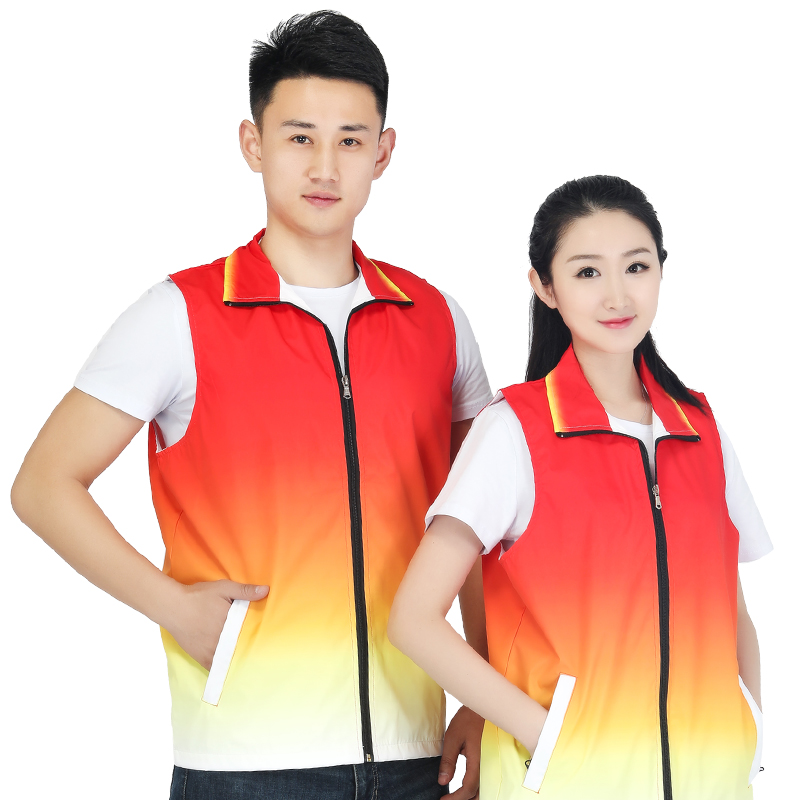 Volunteer composite gradient vest diamond grid gradient vest L17-1928