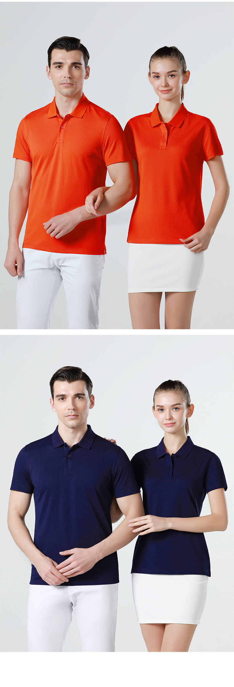 180g solid color pique lapel short-sleeved Polo shirt general style 72-622 (no slits)