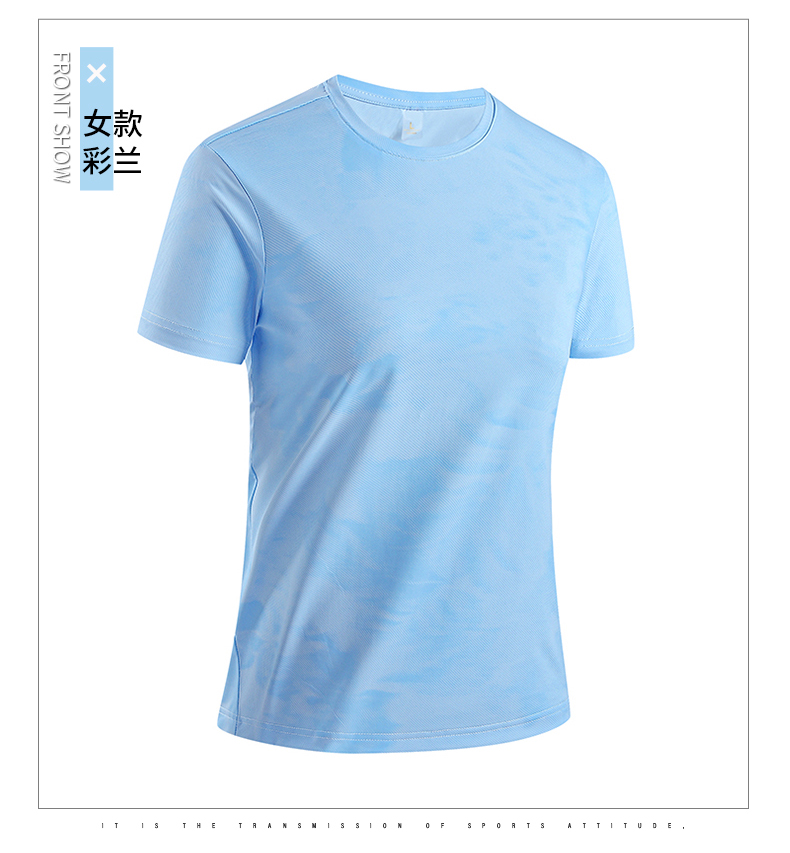 Sports quick-drying high-elastic women round neck short-sleeved T-shirt KD2-F8863B