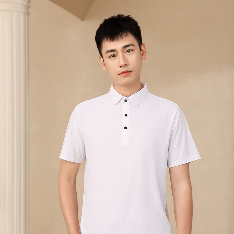 Fashionable cool dynamic pique short-sleeved lapel polo shirt W01-8811