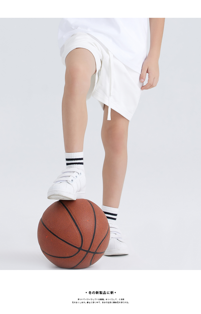 330g children terry shorts W13-BK7