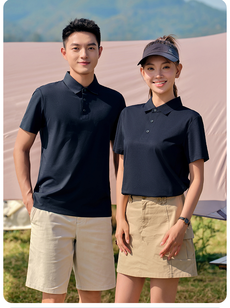 170g functional pique lapel short-sleeved POLO shirt GJ39-6700