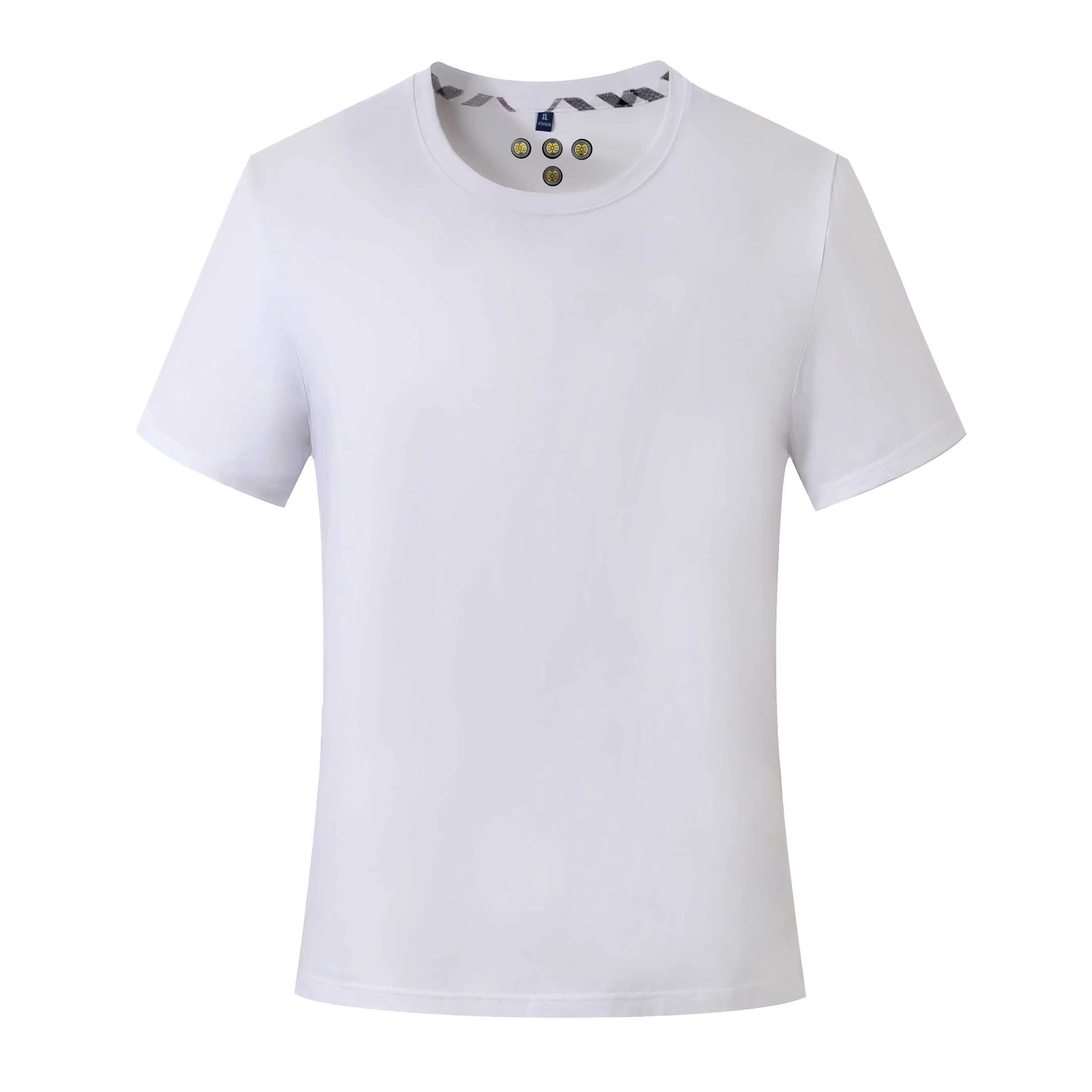 200g 40 ice porcelain double-sided mercerized cotton quantum chip round neck short sleeves L16-1111