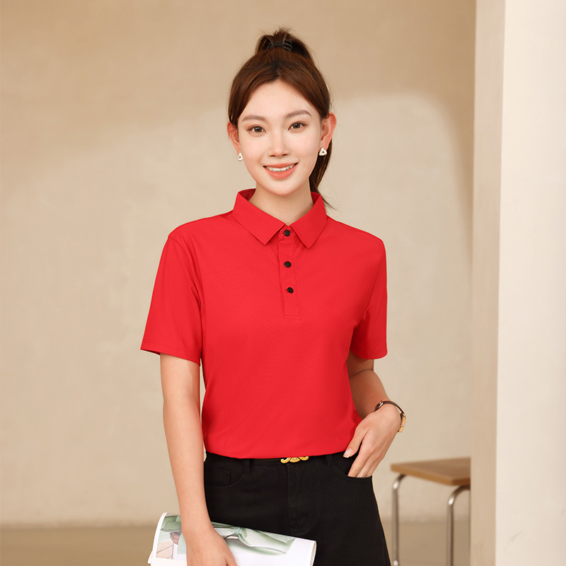 Fashionable cool dynamic pique short-sleeved lapel polo shirt W01-8811