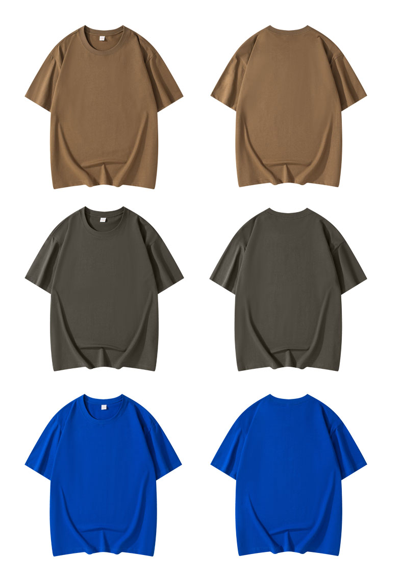 300g loose solid color T-shirt with large dropped shoulders KE3-041T300G1