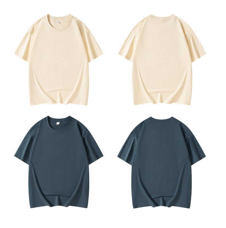 300g loose solid color T-shirt with large dropped shoulders KE3-041T300G1