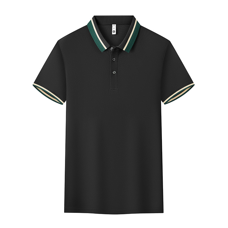 220g imitation cotton double yarn workwear short-sleeved lapel polo shirt L18-6605