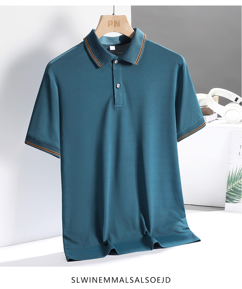 Colored Lapel Short Sleeve POLO Shirt KX1-321