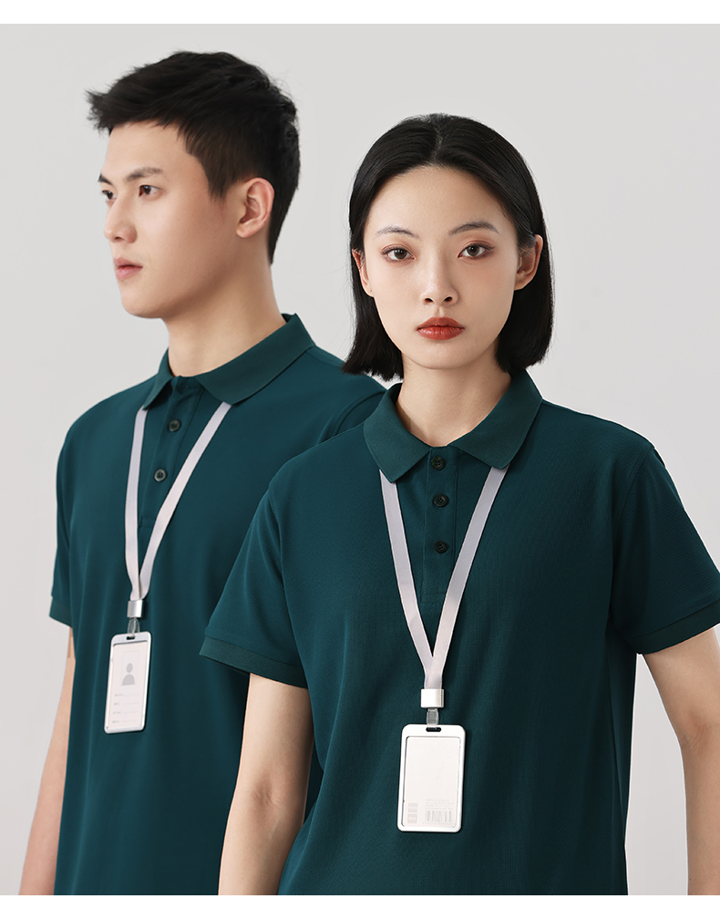 215g 40s double yarn imitation cotton short sleeve lapel POLO shirt GJ20-WY2301