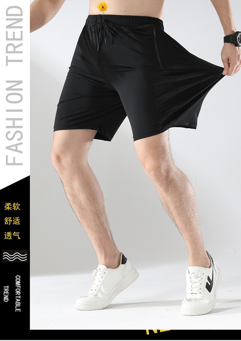 Skin-friendly and comfortable ice silk fabric casual shorts GJ62-J021