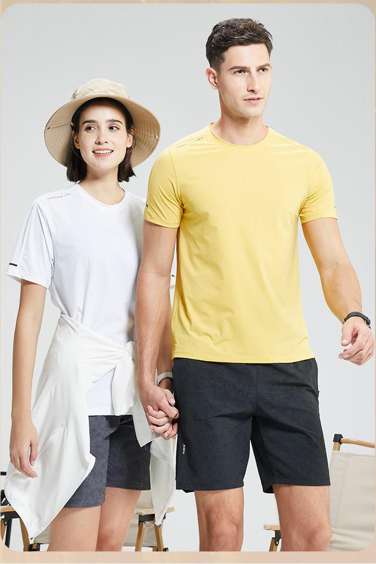 170g anti-ultraviolet sunscreen ice silk round neck sports T-shirt 214-4111006