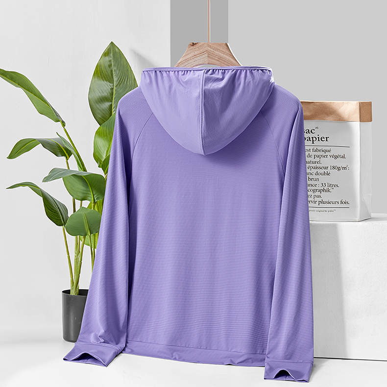 Ice-feeling stretch jersey fabric sun protection clothing skin clothing women model Z09-S2366