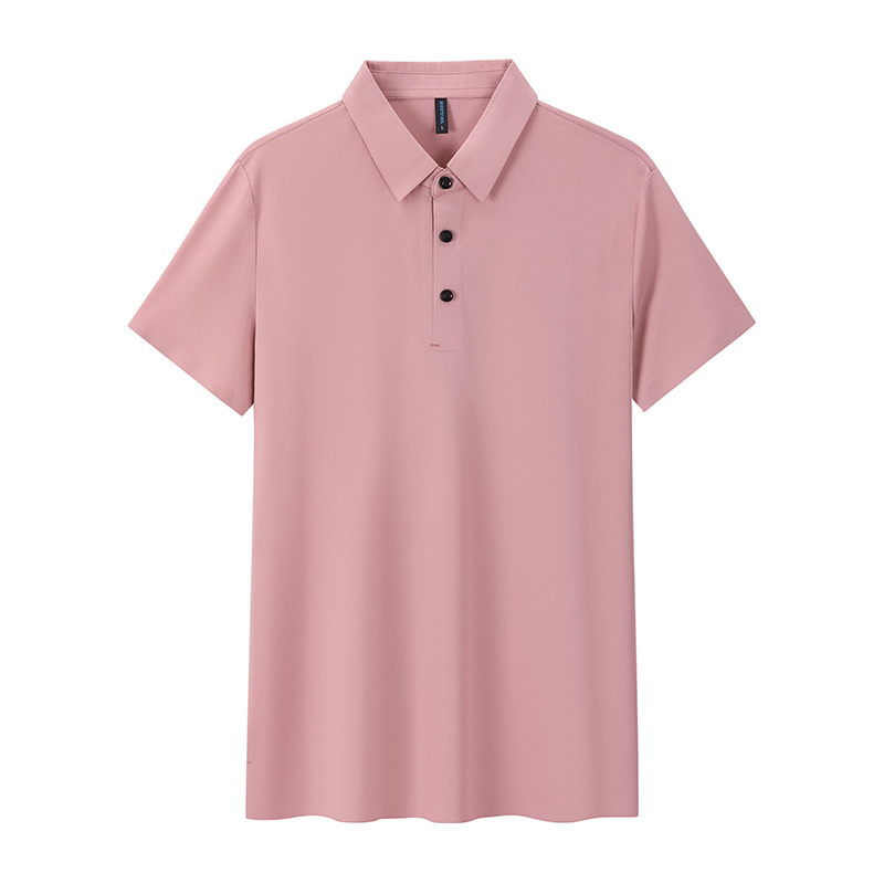 180g ice-feel cotton seamless short-sleeved lapel polo shirt L18-606