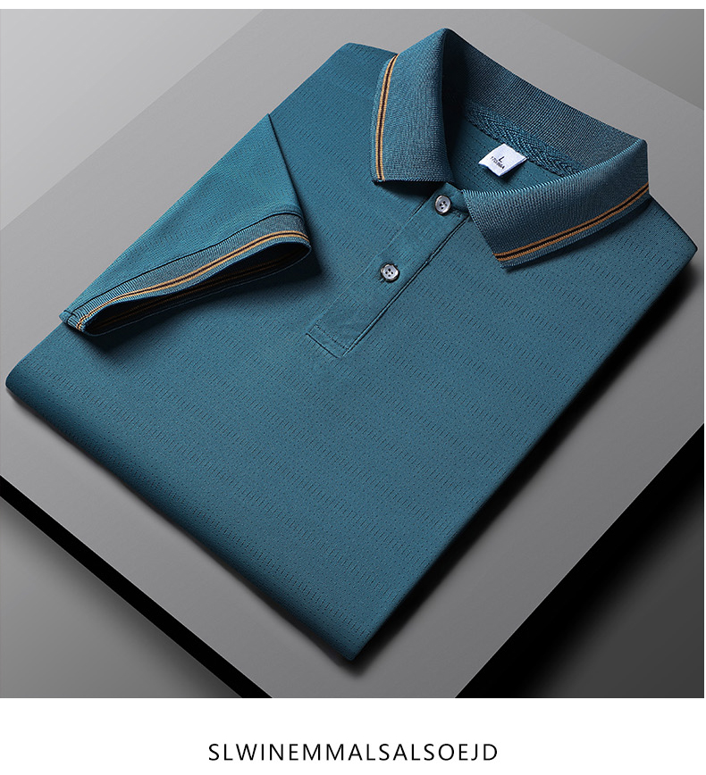 Colored Lapel Short Sleeve POLO Shirt KX1-321