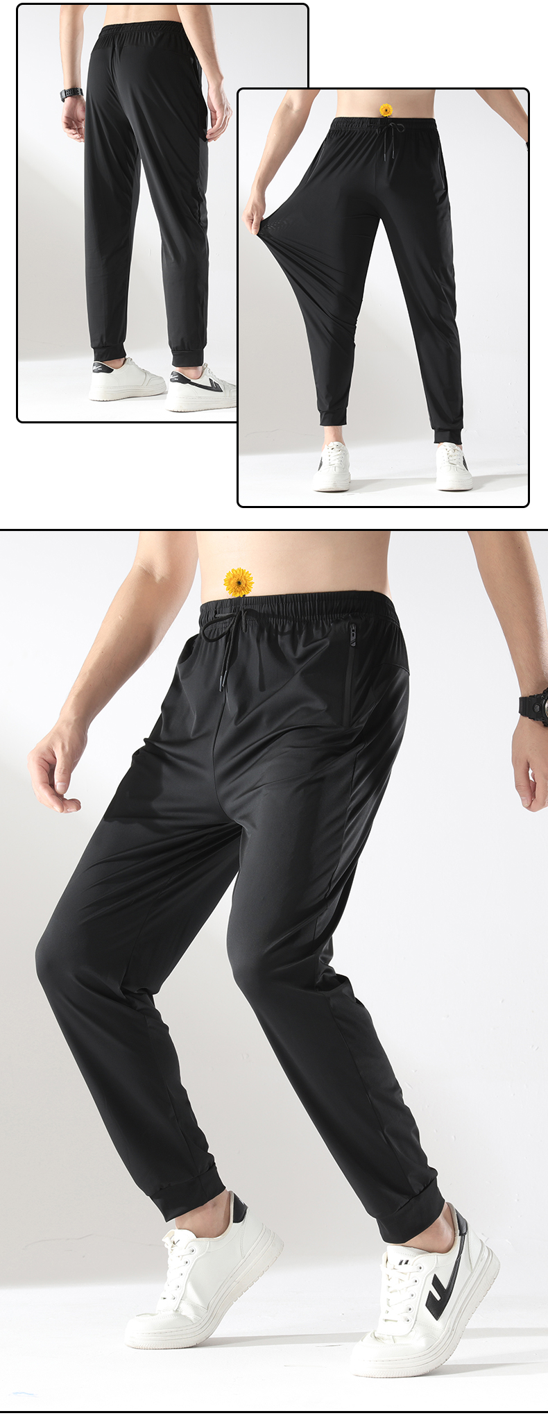 Quick-drying breathable non-restrained casual trousers with cuffs GJ62-J020