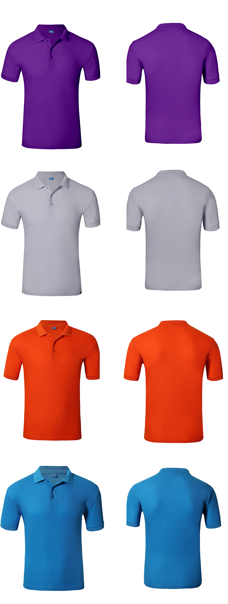 200g unnumbered lapel short-sleeved POLO shirt universal style W01-2000