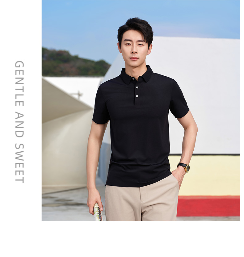 Double Star Lapel Short Sleeve POLO Shirt H09-C6087