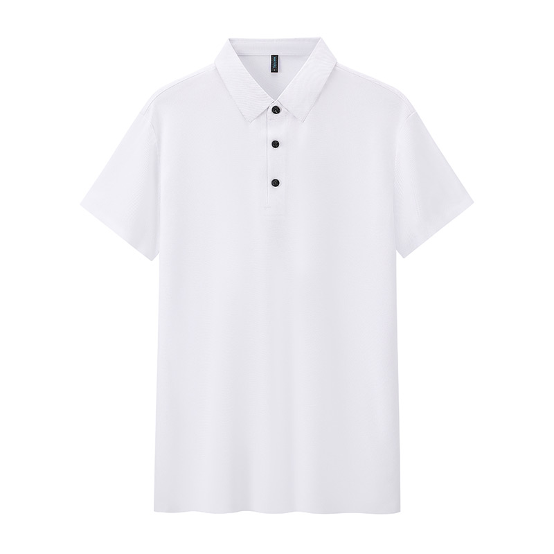 180g ice-feel cotton seamless short-sleeved lapel polo shirt L18-606