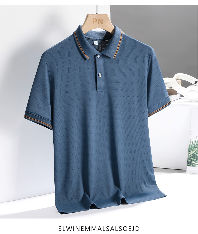 Colored Lapel Short Sleeve POLO Shirt KX1-321