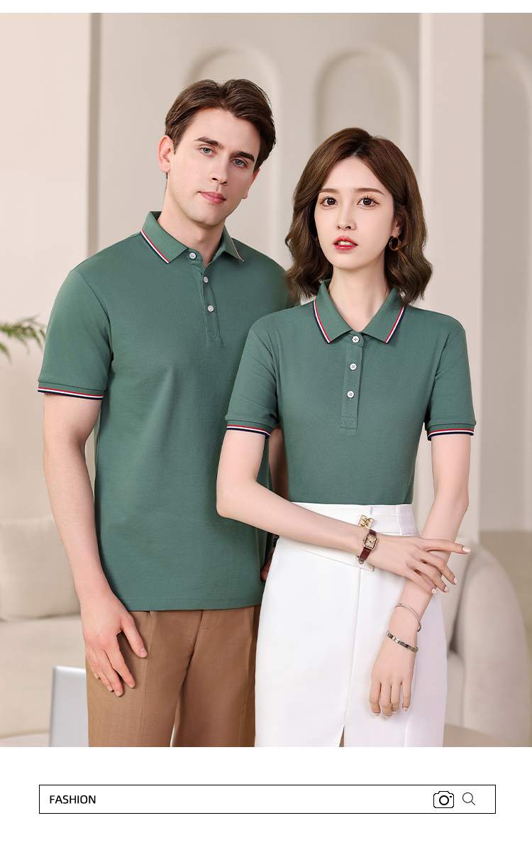 210g Solona color lapel short-sleeved POLO shirt GJ59-B2803