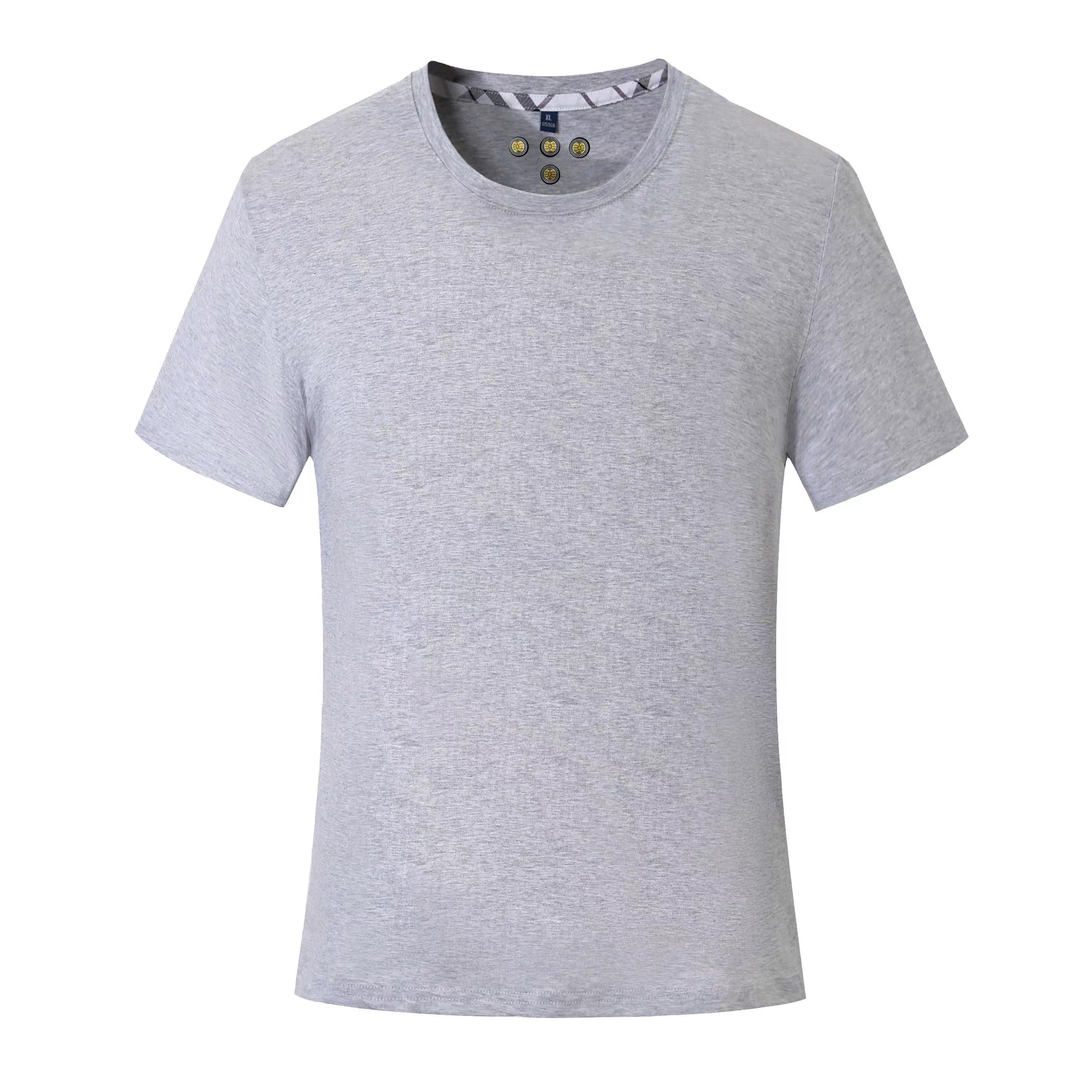 200g 40 ice porcelain double-sided mercerized cotton quantum chip round neck short sleeves L16-1111