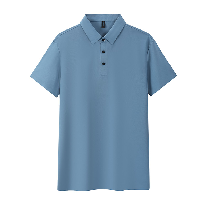 180g ice-feel cotton seamless short-sleeved lapel polo shirt L18-606