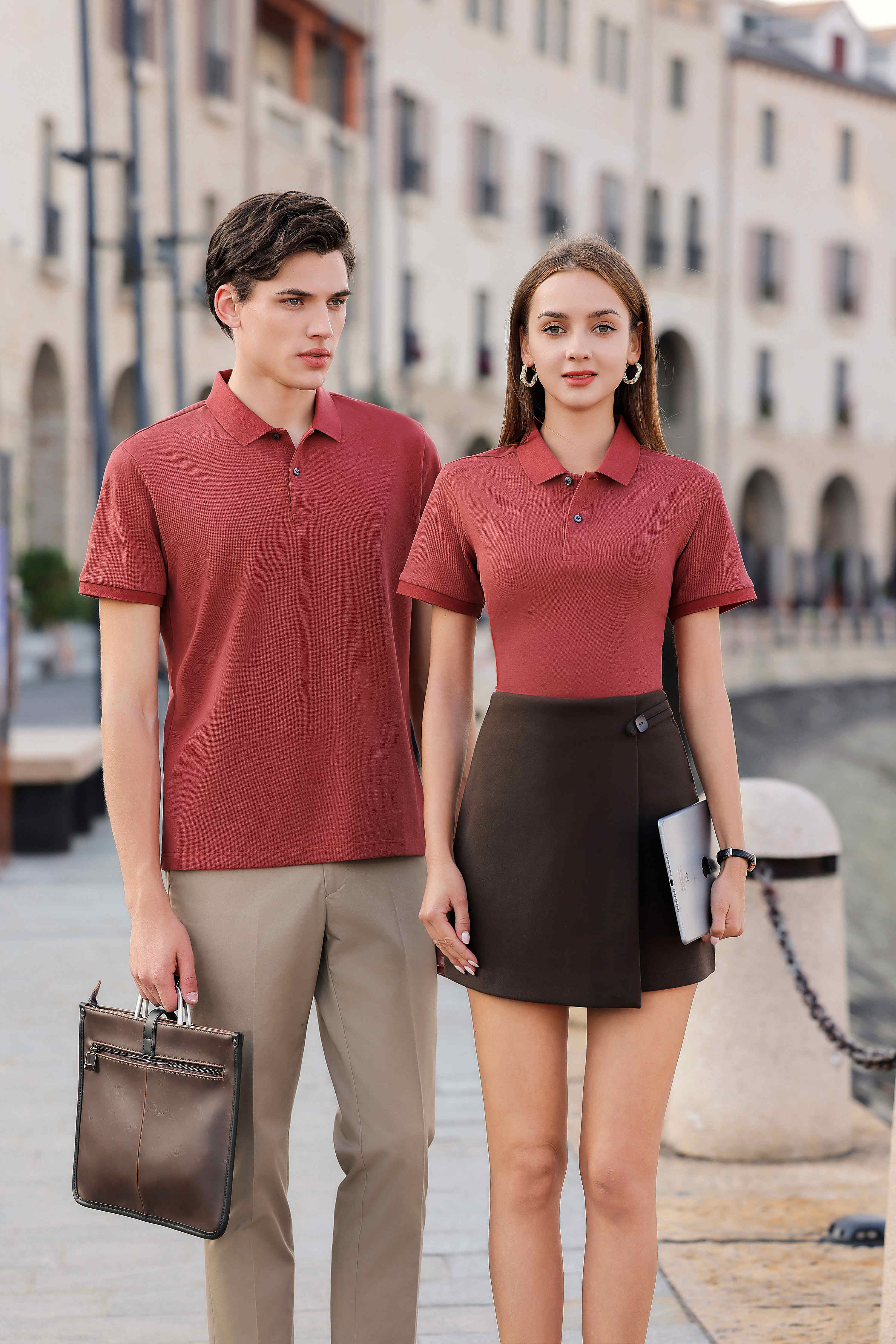 200g 40s mulberry silk pique solid color first-level collar short-sleeved lapel polo shirt C07-3901