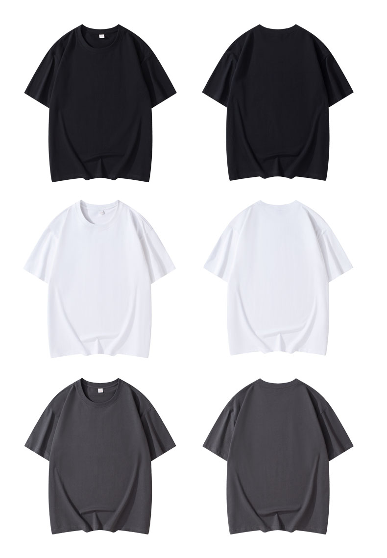 300g loose solid color T-shirt with large dropped shoulders KE3-041T300G1