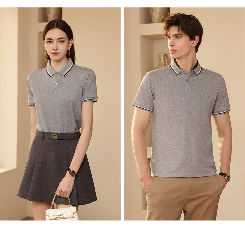 210g ice ion plain lapel POLO short sleeve W01-A208