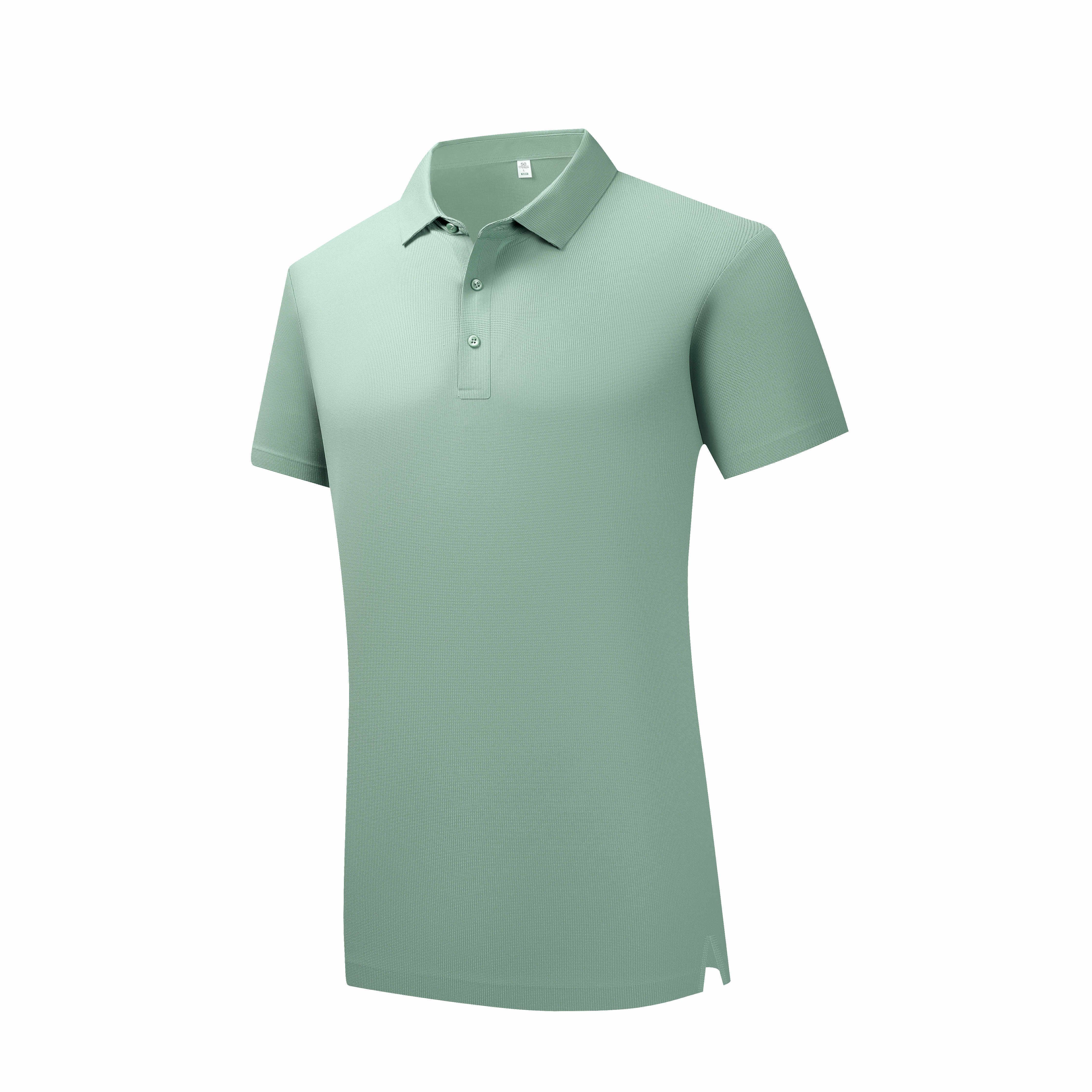 190g waffle 5A antibacterial cool solid color seamless polo shirt C07-3601