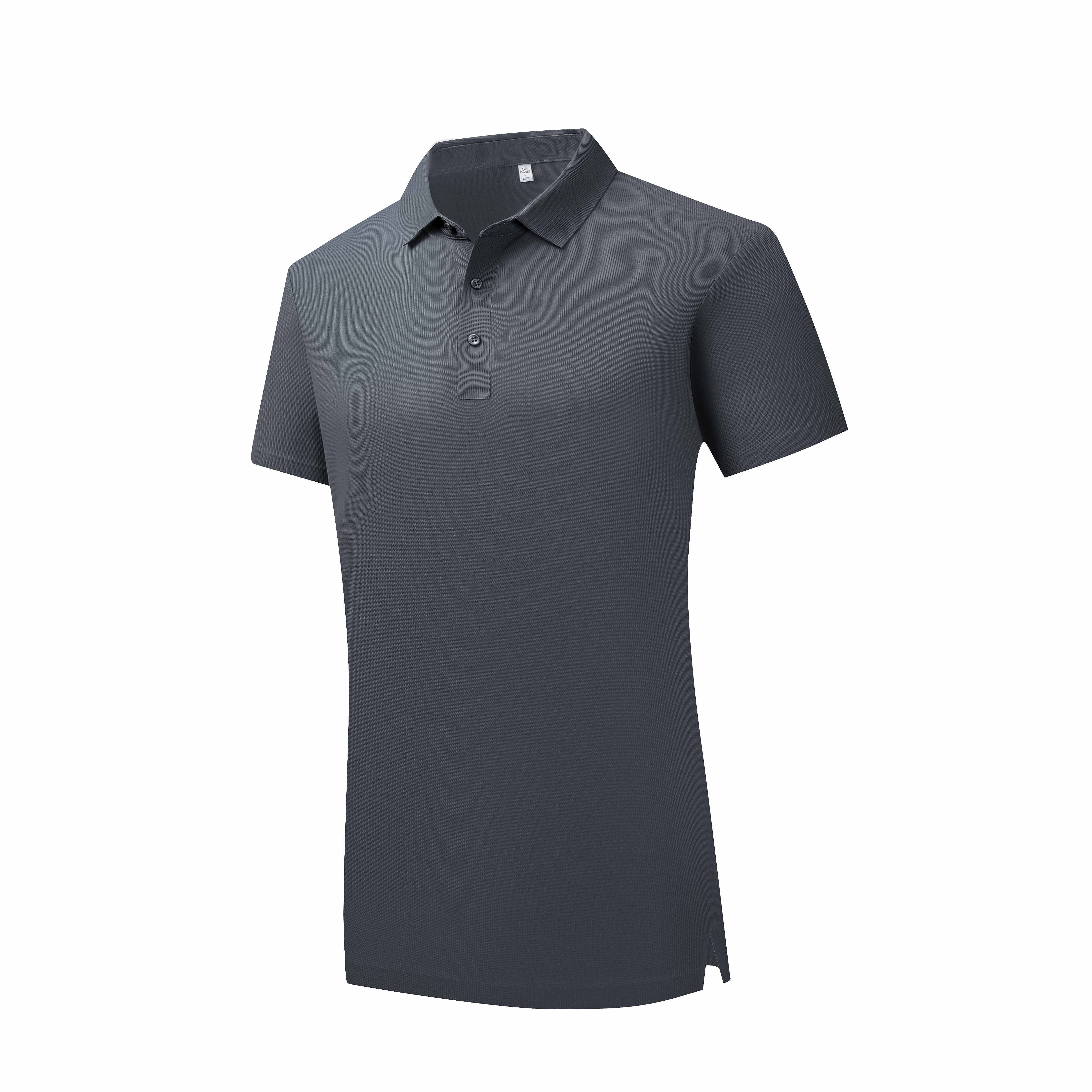 190g waffle 5A antibacterial cool solid color seamless polo shirt C07-3601