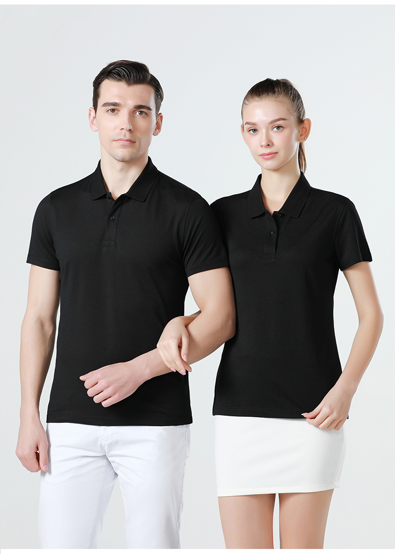 180g solid color pique lapel short-sleeved Polo shirt general style 72-622 (no slits)