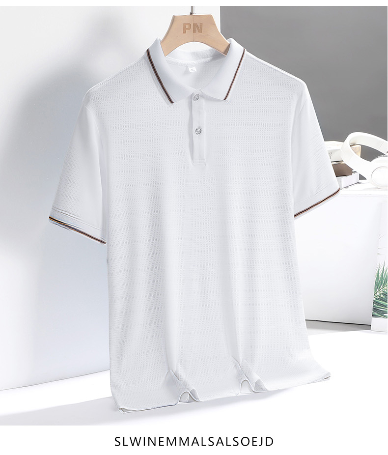 Colored Lapel Short Sleeve POLO Shirt KX1-321