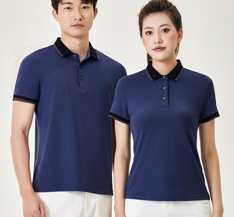 200g 40 count color collar Chinese style long-staple cotton lapel short-sleeved POLO shirt universal GJ11-6080