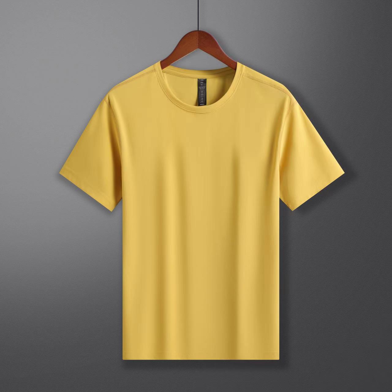 Nylon pique loose-fitting round neck T-shirt I02-159