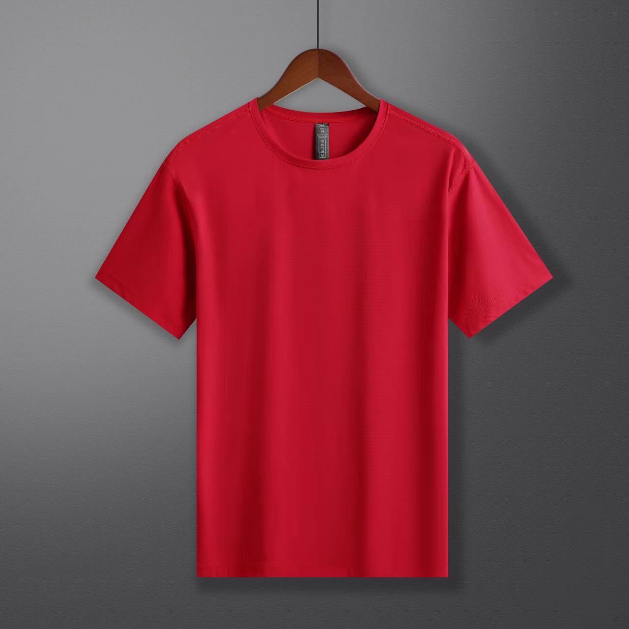 Nylon pique loose-fitting round neck T-shirt I02-159