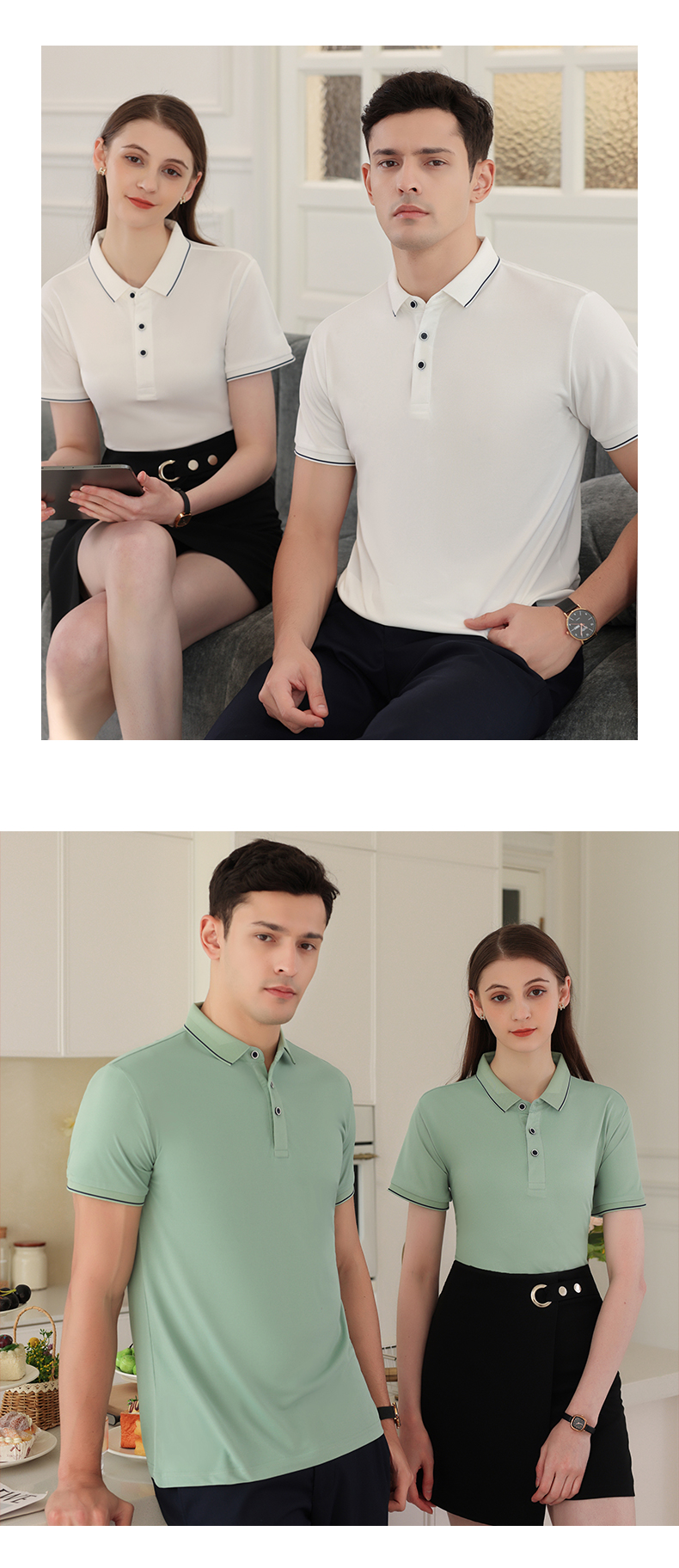 190g ice silk cotton lapel short-sleeved POLO shirt GT5-9188