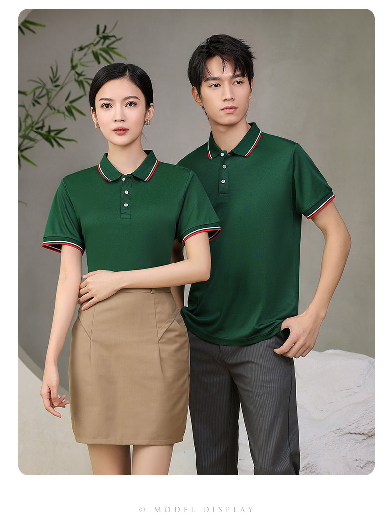 200g Sailing Sail Edge Short Sleeve Lapel POLO Shirt YZ02-678