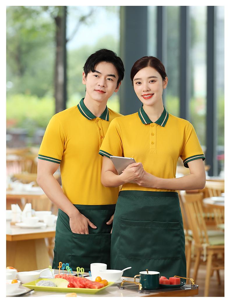 200g ice silk cotton lapel short-sleeved POLO shirt W02-2207