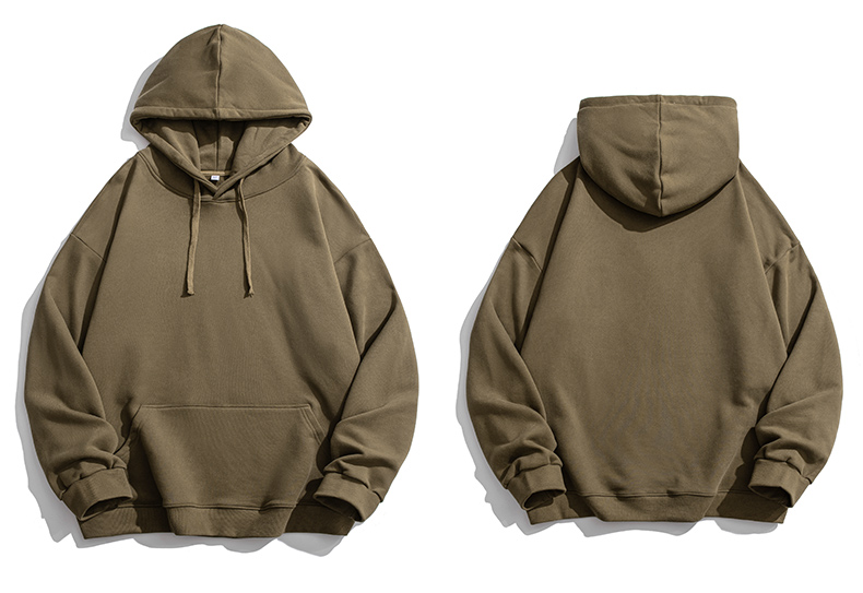 350g drop shoulder hooded loose fit pullover sweatshirt KD2-JR820