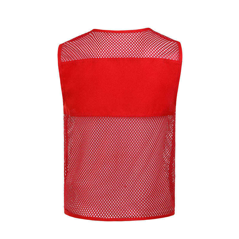 Children Fishnet Double Pocket Solid Color Vest GJ68-038