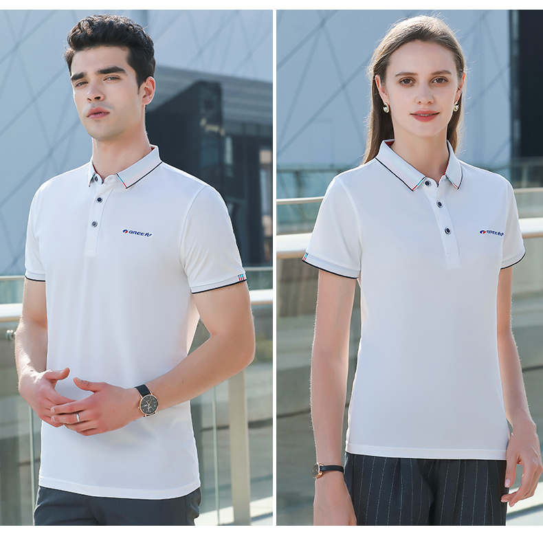 Ice ion anti-pilling lapel short-sleeved POLO shirt universal style HW01-2108