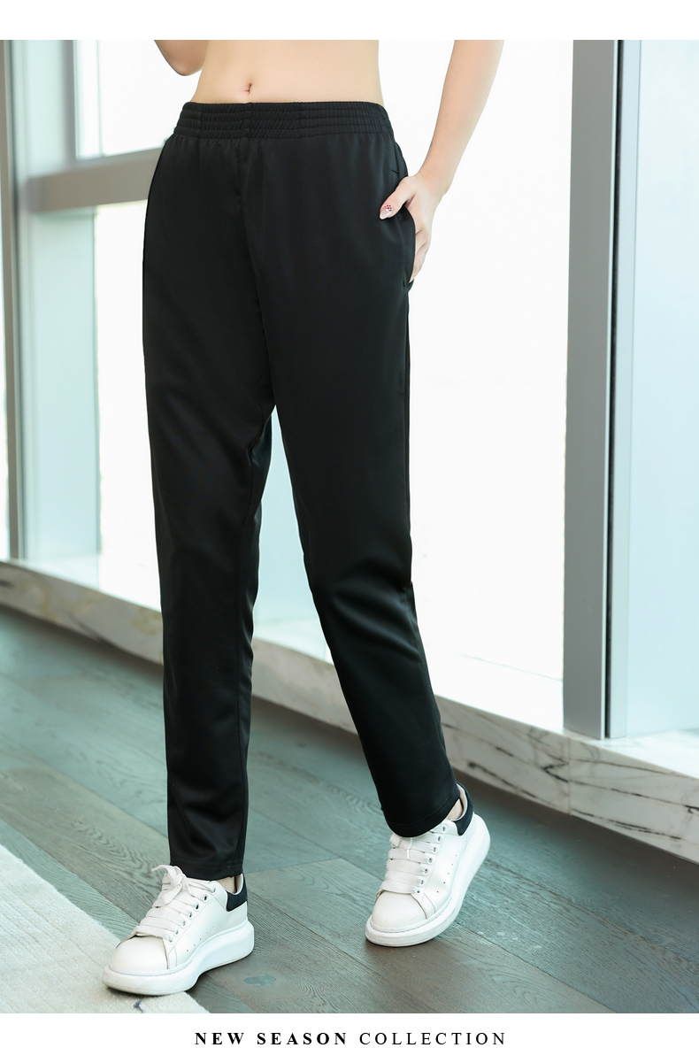 Elastic waist straight version stretch trousers thin style H31-Stretch trousers thin style