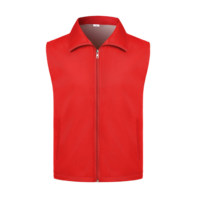 Solid color diamond grid plus mesh vest GJ68-004