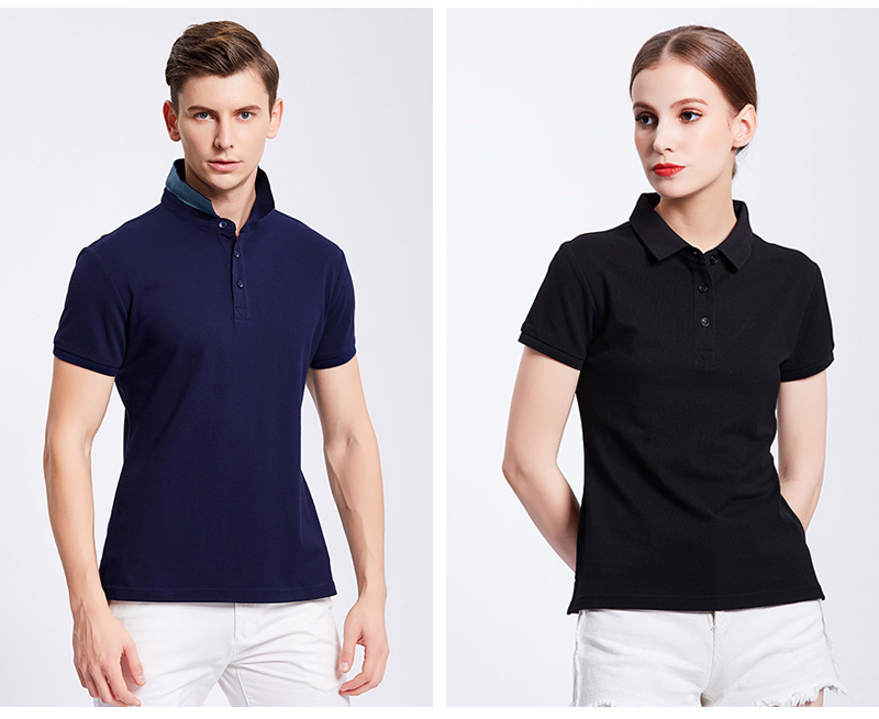 210g bamboo ion mercerized business lapel short-sleeved POLO shirt universal GJ11-9588