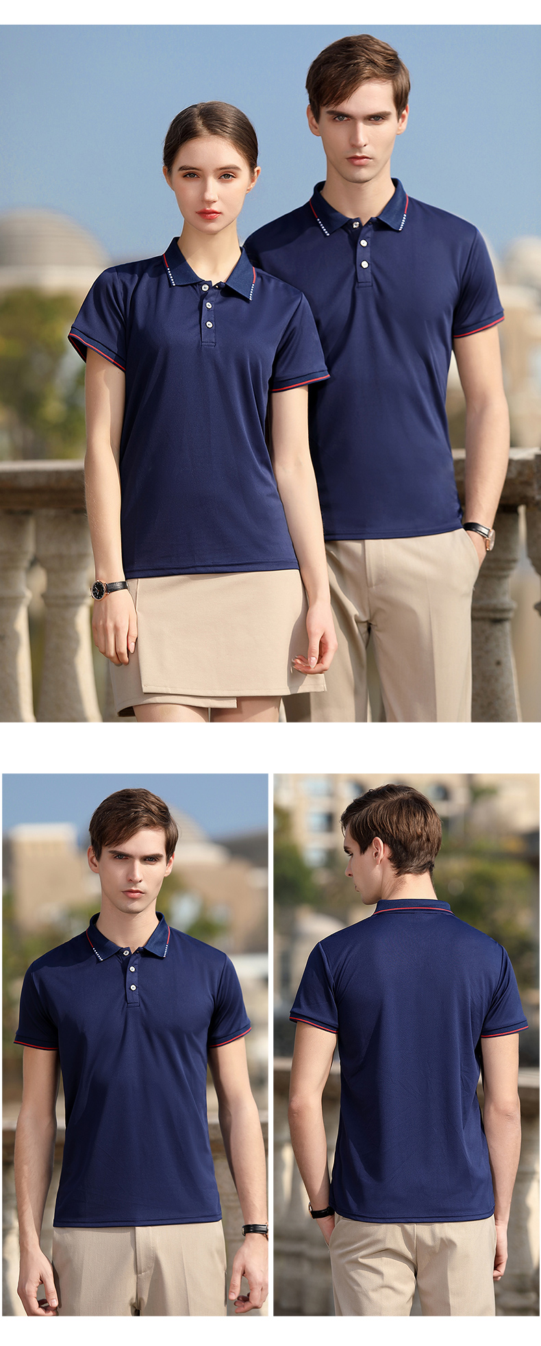 160g quick-drying lapel short-sleeved POLO shirt universal model YZ02-S100