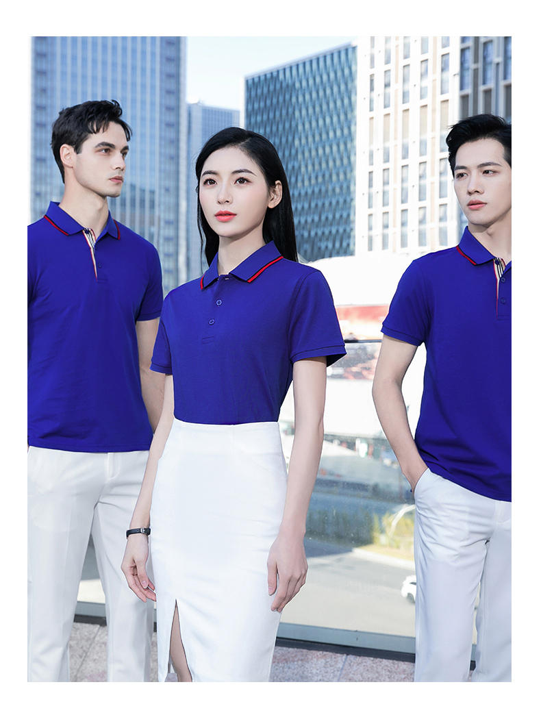 190g mulberry silk interlaced lapel short-sleeved POLO shirt universal style GJ21-21308