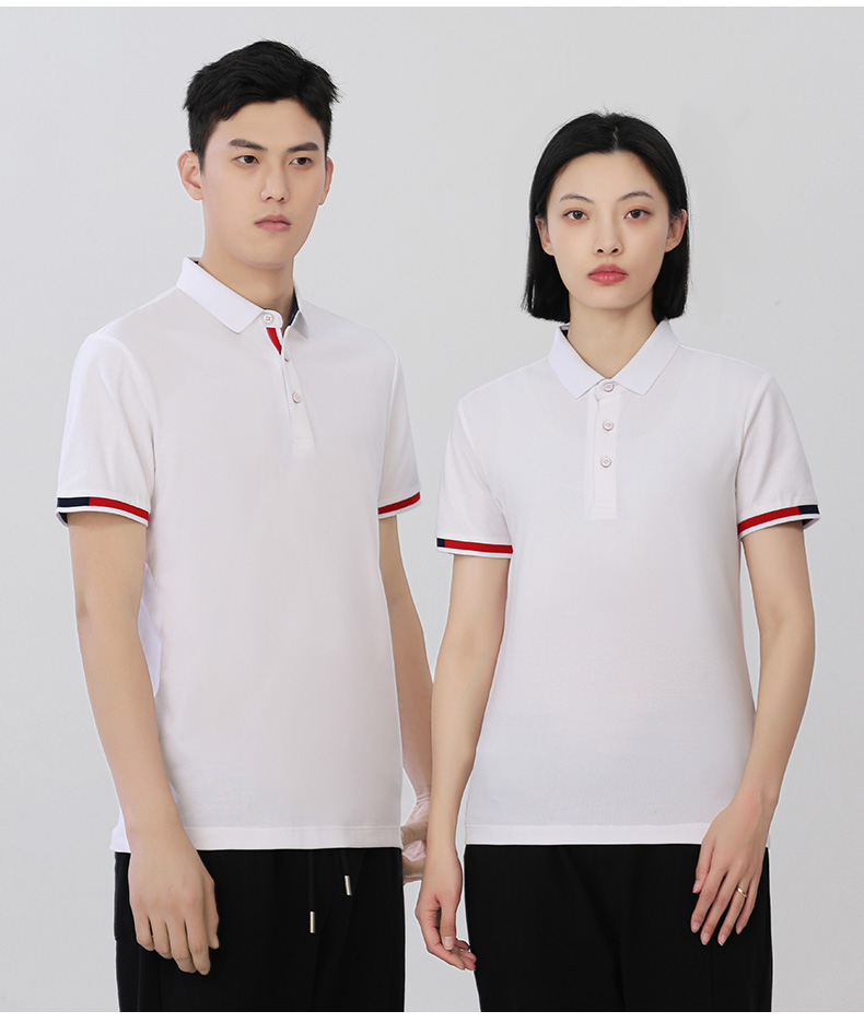 210g 40 count mercerized cotton lapel short sleeve POLO shirt universal GJ20-922