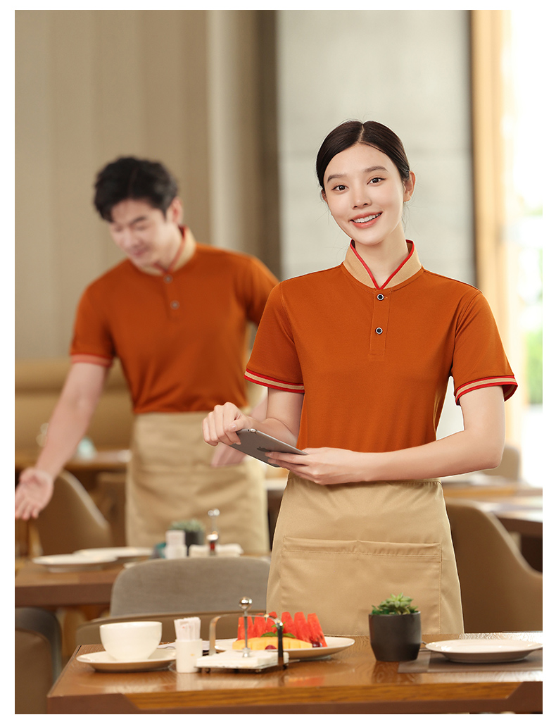 Simple V-neck short-sleeved POLO shirt H17-2308