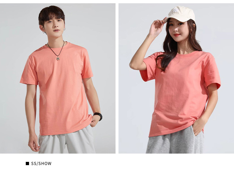 Pure cotton short-sleeved round neck T-shirt KD2-JR8905